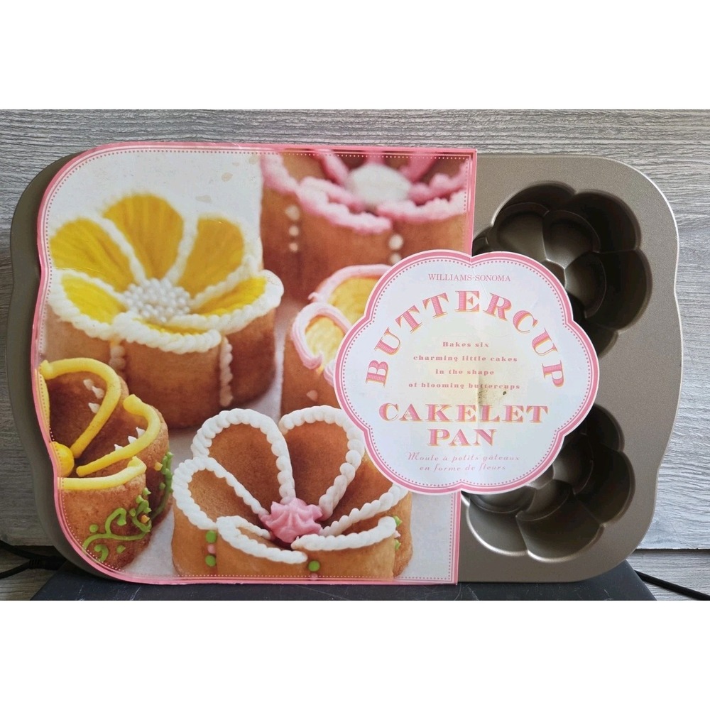 Willian Sonoma Butter Cup  Non Stick Swiss Tech  Flower Shaped Nordic Ware Eshel